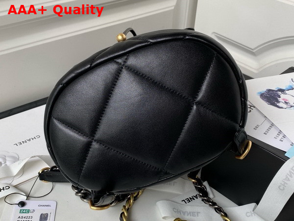 Chanel 19 Backpack in Black Lambskin AS4223 Replica