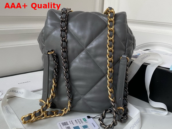 Chanel 19 Backpack in Grey Lambskin AS4223 Replica