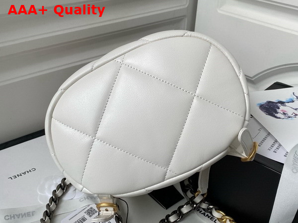 Chanel 19 Backpack in White Lambskin AS4223 Replica