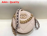 Chanel 19 Clutch with Chain Lambskin Gold Tone Silver Tone and Ruthenium Finish Metal Beige AP0945 Replica