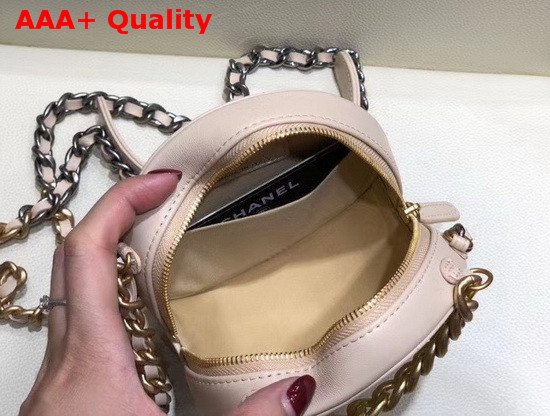 Chanel 19 Clutch with Chain Lambskin Gold Tone Silver Tone and Ruthenium Finish Metal Beige AP0945 Replica