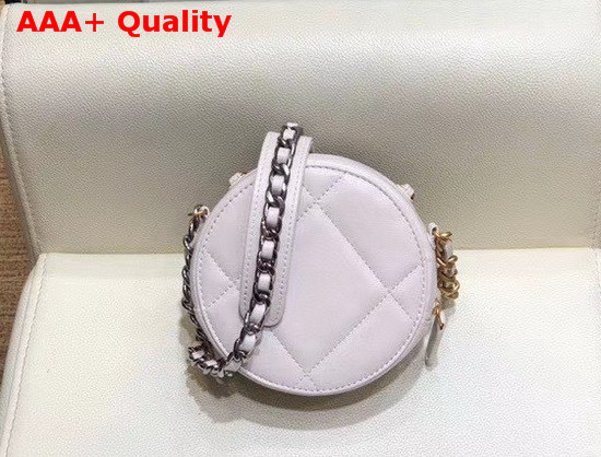 Chanel 19 Clutch with Chain Lambskin Gold Tone Silver Tone and Ruthenium Finish Metal Ivory AP0945 Replica