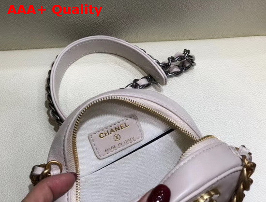 Chanel 19 Clutch with Chain Lambskin Gold Tone Silver Tone and Ruthenium Finish Metal Ivory AP0945 Replica