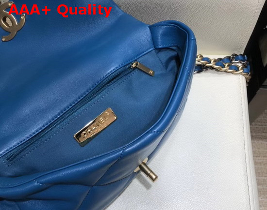 Chanel 19 Flap Bag in Electronic Blue Lambskin AS1160 Replica