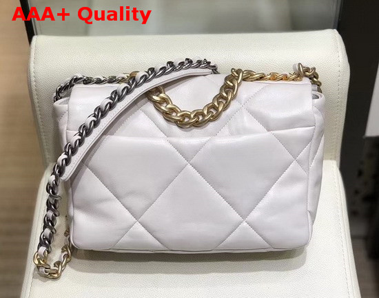 Chanel 19 Flap Bag in Ivory Lambskin AS1160 Replica