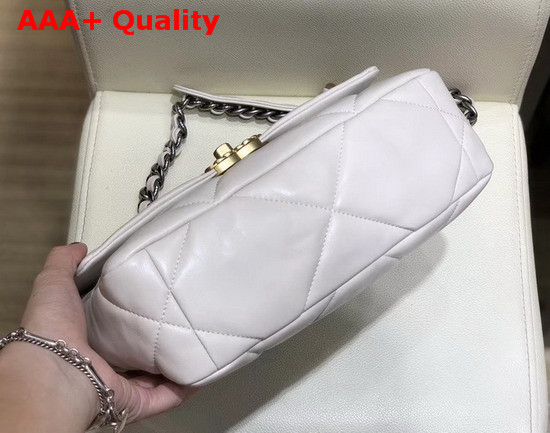 Chanel 19 Flap Bag in Ivory Lambskin AS1160 Replica