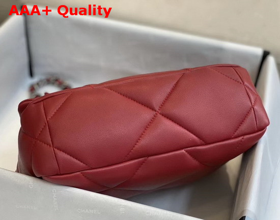 Chanel 19 Flap Bag in Red Lambskin AS1160 Replica