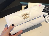 Chanel 19 Flap Wallet in Ivory Lambskin AP0953