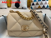 Chanel 19 Handbag in Beige Lambskin AS1160 Replica