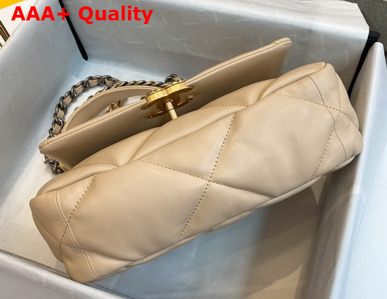 Chanel 19 Handbag in Beige Lambskin AS1160 Replica