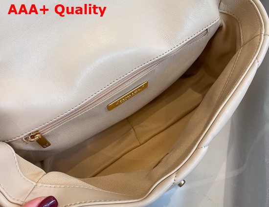 Chanel 19 Handbag in Beige Lambskin AS1160 Replica