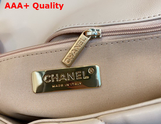 Chanel 19 Handbag in Beige Lambskin AS1160 Replica