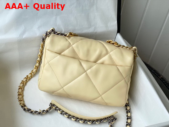 Chanel 19 Handbag in Cream Lambskin AS1160 Replica