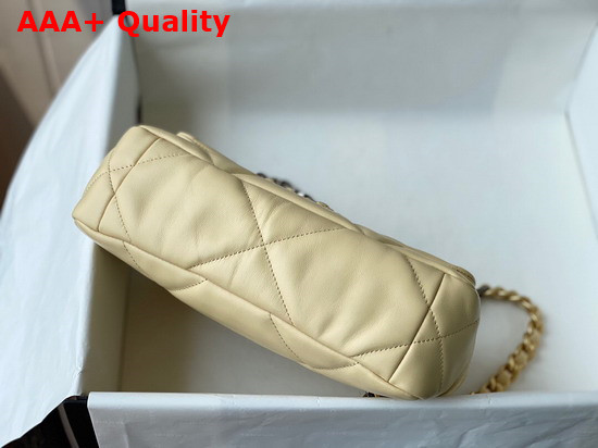 Chanel 19 Handbag in Cream Lambskin AS1160 Replica