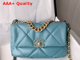 Chanel 19 Handbag in Light Blue Lambskin AS1160 Replica