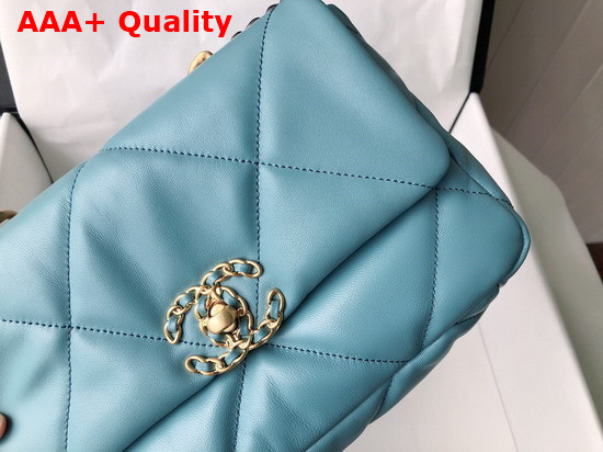 Chanel 19 Handbag in Light Blue Lambskin AS1160 Replica