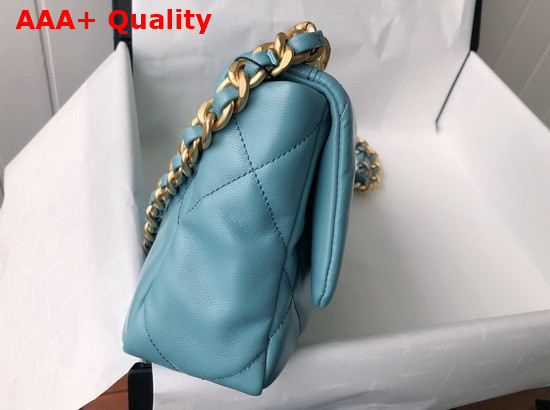 Chanel 19 Handbag in Light Blue Lambskin AS1160 Replica