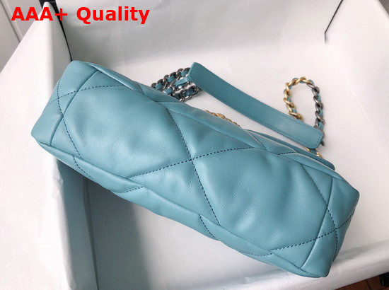 Chanel 19 Handbag in Light Blue Lambskin AS1160 Replica