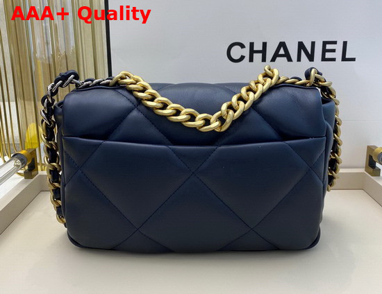 Chanel 19 Handbag in Navy Blue Lambskin AS1160 Replica