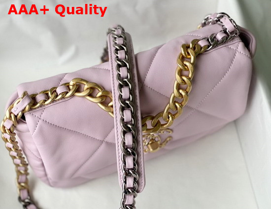 Chanel 19 Handbag in Pink Lambskin AS1160 Replica