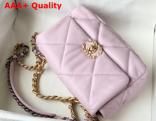 Chanel 19 Handbag in Pink Lambskin AS1160 Replica