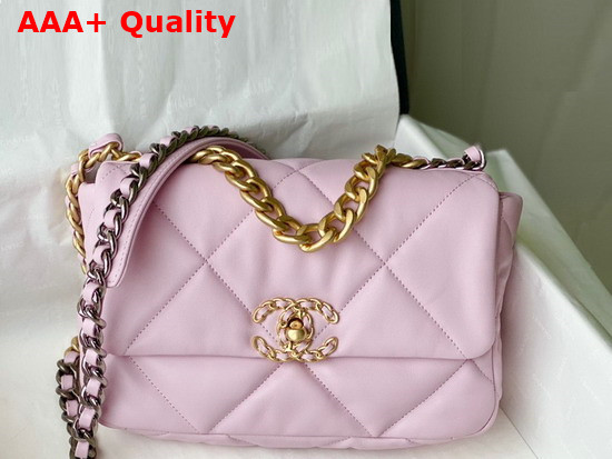 Chanel 19 Handbag in Pink Lambskin AS1160 Replica