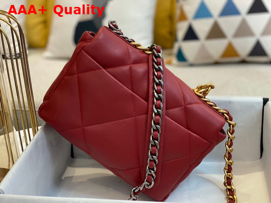 Chanel 19 Handbag in Red Lambskin AS1160 Replica