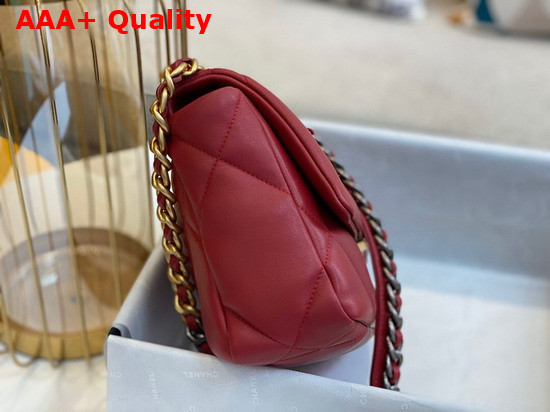 Chanel 19 Handbag in Red Lambskin AS1160 Replica