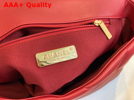 Chanel 19 Handbag in Red Lambskin AS1160 Replica