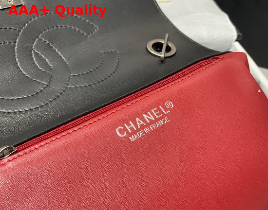 Chanel 19 Handbag with Top Handle in Black Lambskin with Silver Hardware Replica