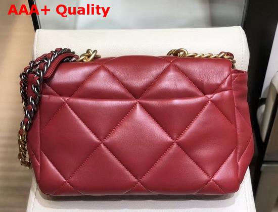 Chanel 19 Large Flap Bag in Red Lambskin AS1161 Replica