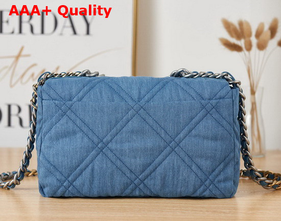 Chanel 19 Large Handbag in Blue Denim Replica