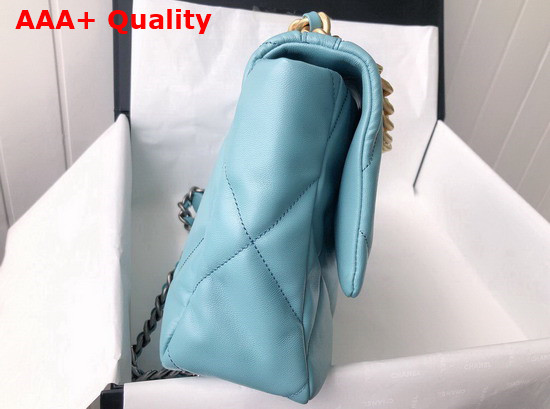 Chanel 19 Large Handbag in Light Blue Lambskin AS1161 Replica