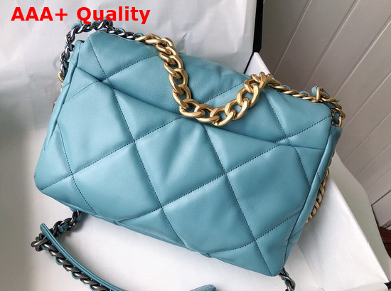 Chanel 19 Large Handbag in Light Blue Lambskin AS1161 Replica