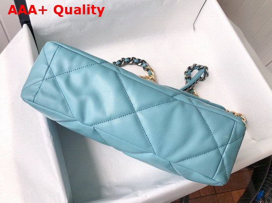 Chanel 19 Large Handbag in Light Blue Lambskin AS1161 Replica