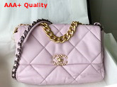 Chanel 19 Large Handbag in Pink Lambskin AS1161 Replica