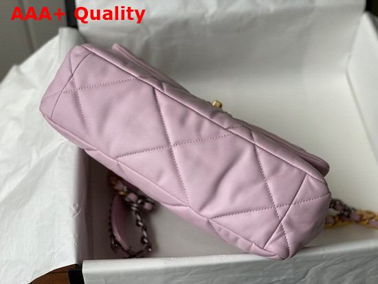 Chanel 19 Large Handbag in Pink Lambskin AS1161 Replica