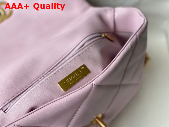 Chanel 19 Large Handbag in Pink Lambskin AS1161 Replica