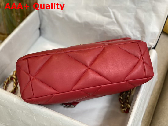 Chanel 19 Large Handbag in Red Lambskin AS1161 Replica