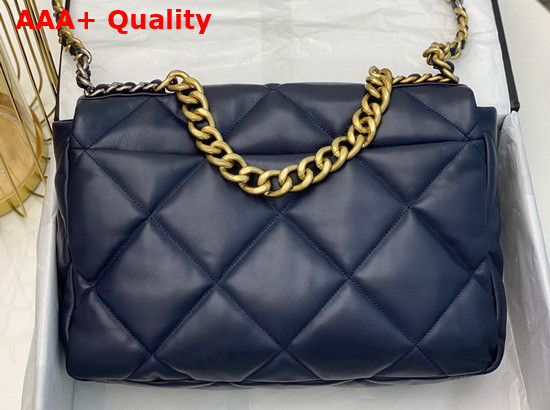 Chanel 19 Maxi Handbag in Navy Blue Lambskin AS1162 Replica