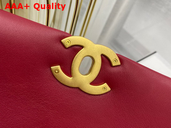 Chanel 19 Maxi Handbag in Red Lambskin AS1162 Replica