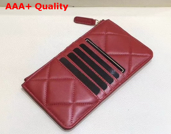 Chanel 19 Phone and Card Holder Red Lambskin AP1182 Replica