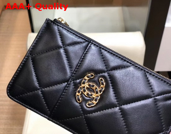 Chanel 19 Phone and Card Holder in Black Lambskin AP1182 Replica