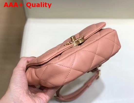 Chanel 19 Waist Bag Lambskin Gold Tone Silver Tone Ruthenium Finish Metal Light Pink AS1163 Replica