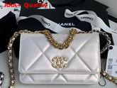 Chanel 19 Wallet On Chain Pearl White Replica