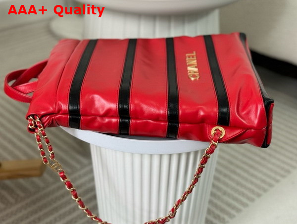 Chanel 22 Backpack Shiny Calfskin Calfskin Gold Tone Metal Red and Black Ref AS3859 Replica