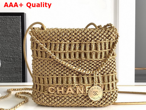 Chanel 22 Mini Handbag in Woven Leather Replica