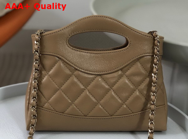 Chanel 31 Mini Shopping Bag in Beige Lambskin Replica