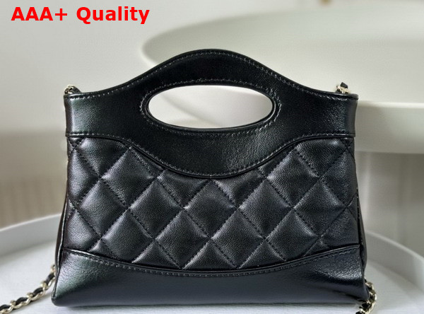 Chanel 31 Mini Shopping Bag in Black Lambskin Replica