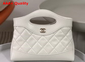 Chanel 31 Mini Shopping Bag in White Lambskin Replica